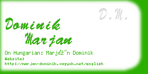 dominik marjan business card